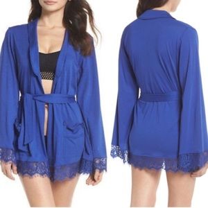 🛀 Free People Sweetest Thing Blue Robe | Medium | Lightweight | Great condition